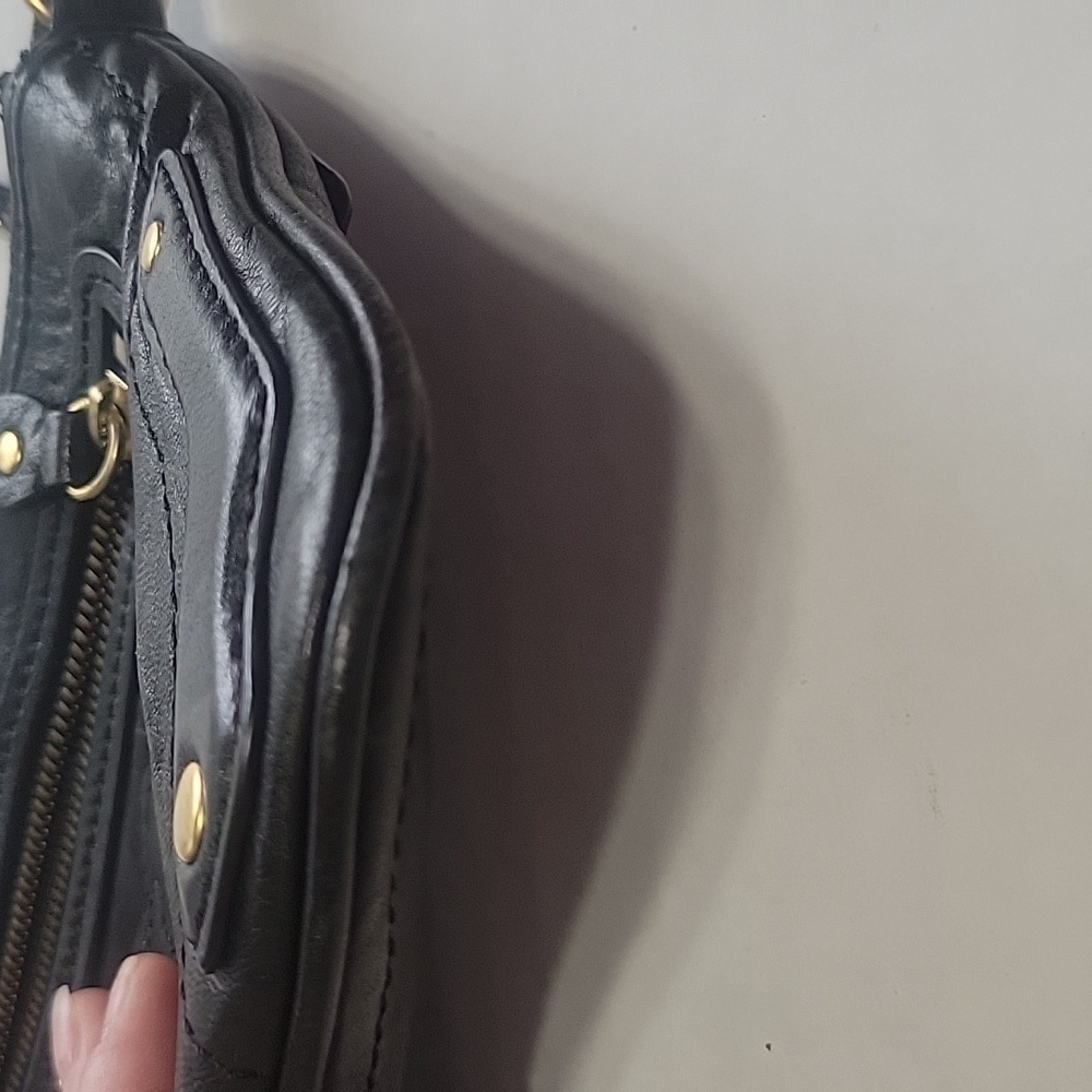 Y2k Vintage Juicy Couture Black Leather Wristlet Clutch Wallet - Picture 7 of 9